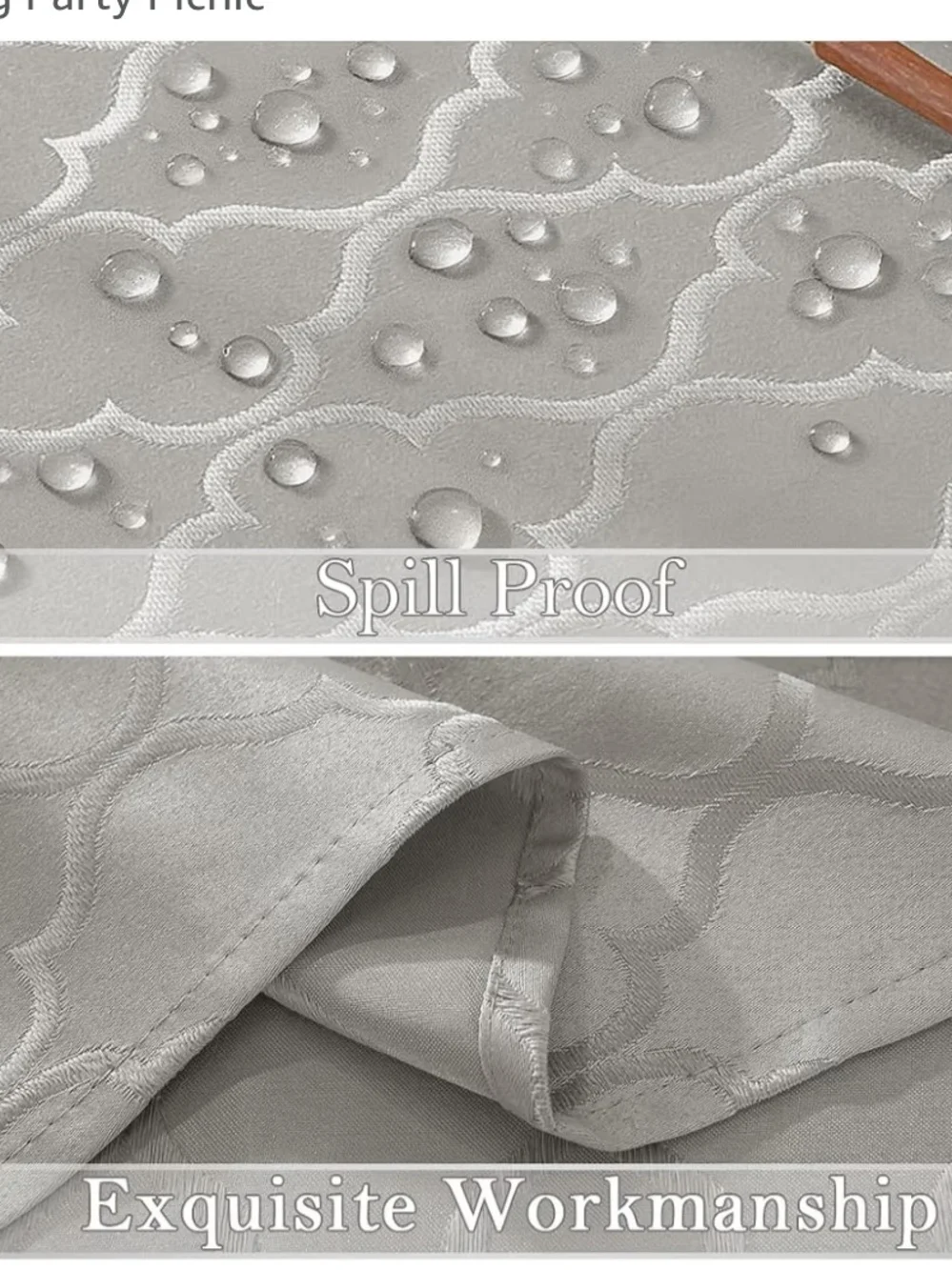 Elegant Gray Rectangular Tablecloth - 60 X 102